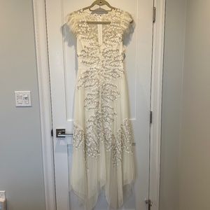 BCBGMAXAZRIA Embroidered Tulle Gown
